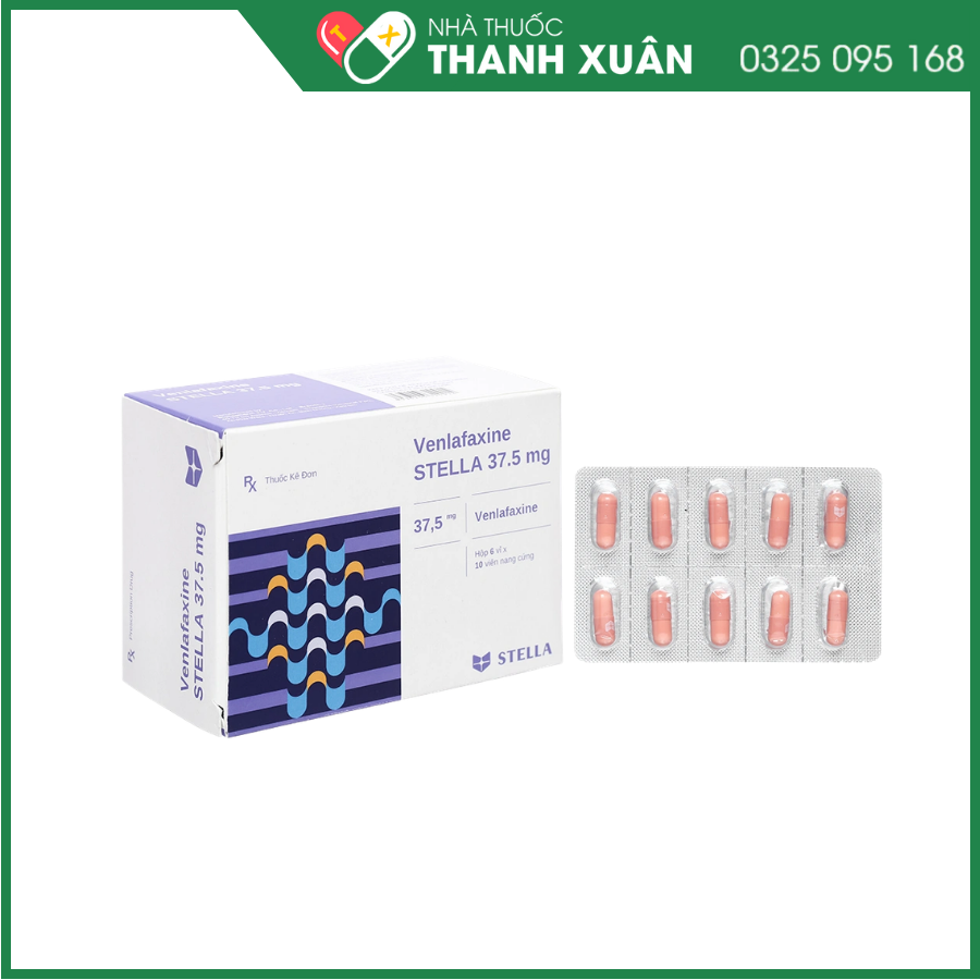 Venlafaxine Stella 37.5mg điều trị các cơn trầm cảm nặng